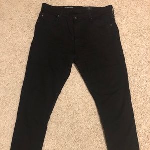 AG FARRAH HIGH-RISE SKINNY -  BLACK, SIZE 31R